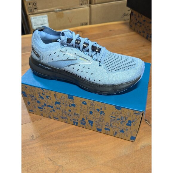 Brooks Men's Glycerin 20 Neutral Running Shoe Light Blue/Nine Iron/Sulphur 11.5 - Picture 1 of 5